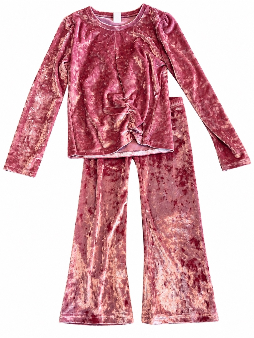 Old Navy Girls' Crushed Velvet Pink Two-Piece Set